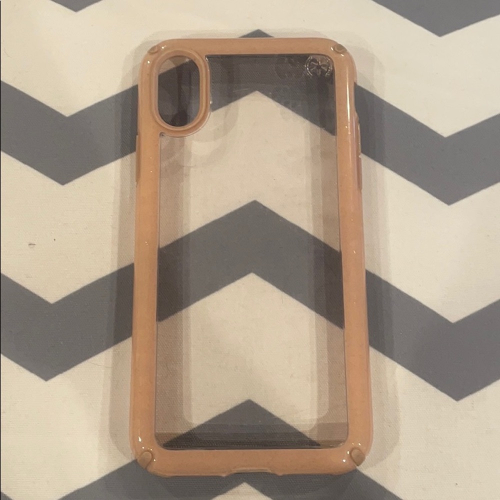 Speck Peach/Clear IPhone X case